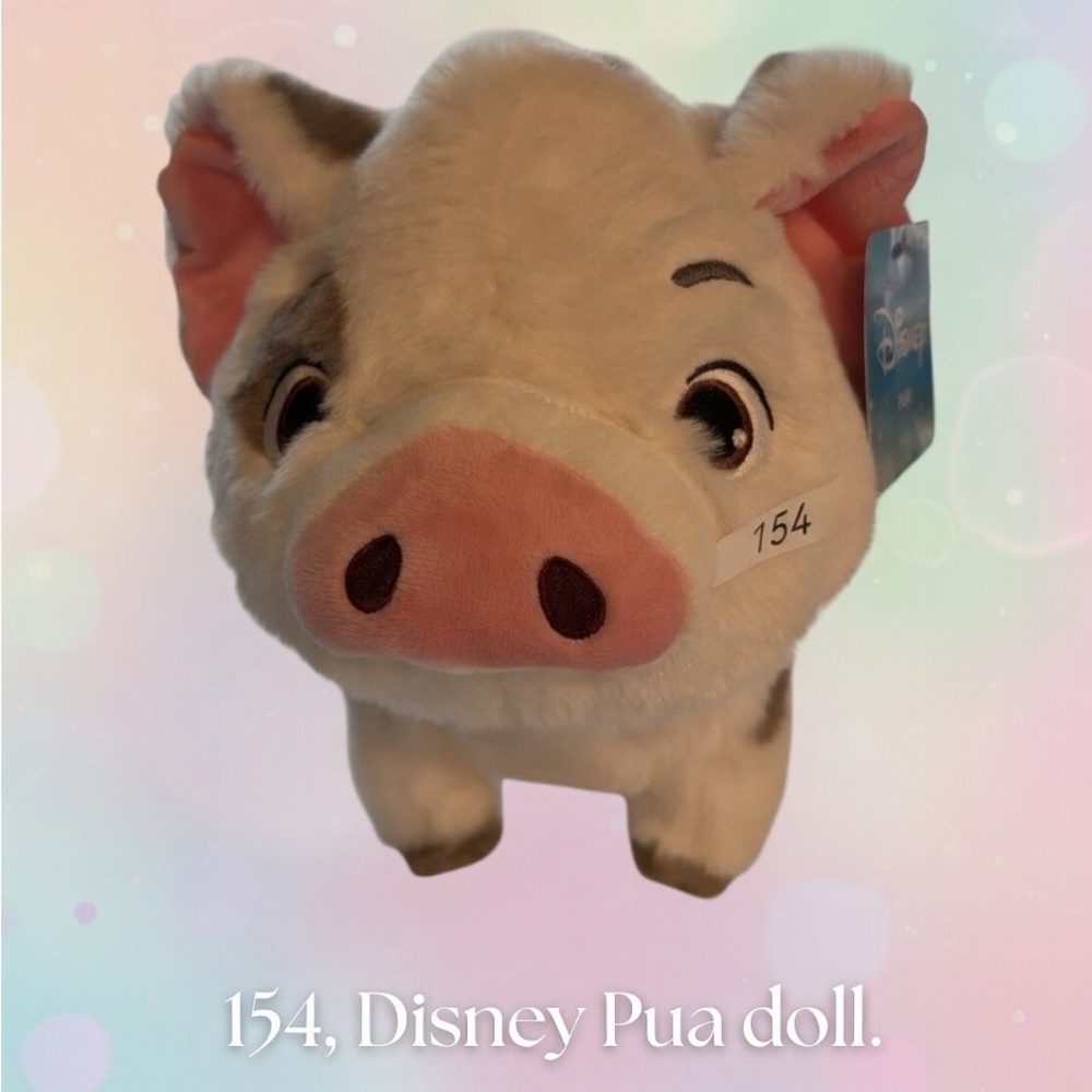154,NWT Disney Pua Plush with White/Brown Accents